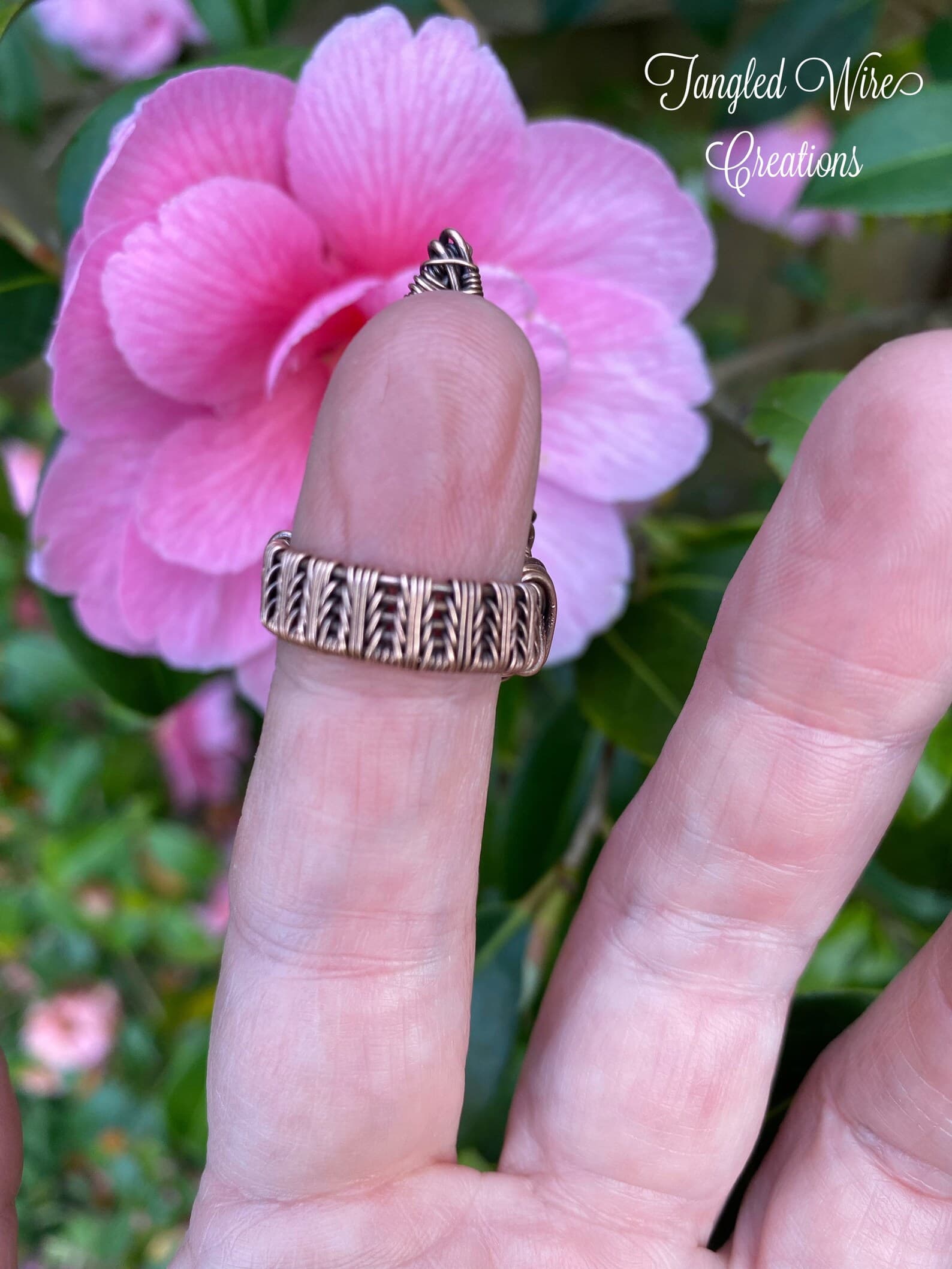 Dragon Eye Statement Ring – Handmade Copper Jewelry, view 3