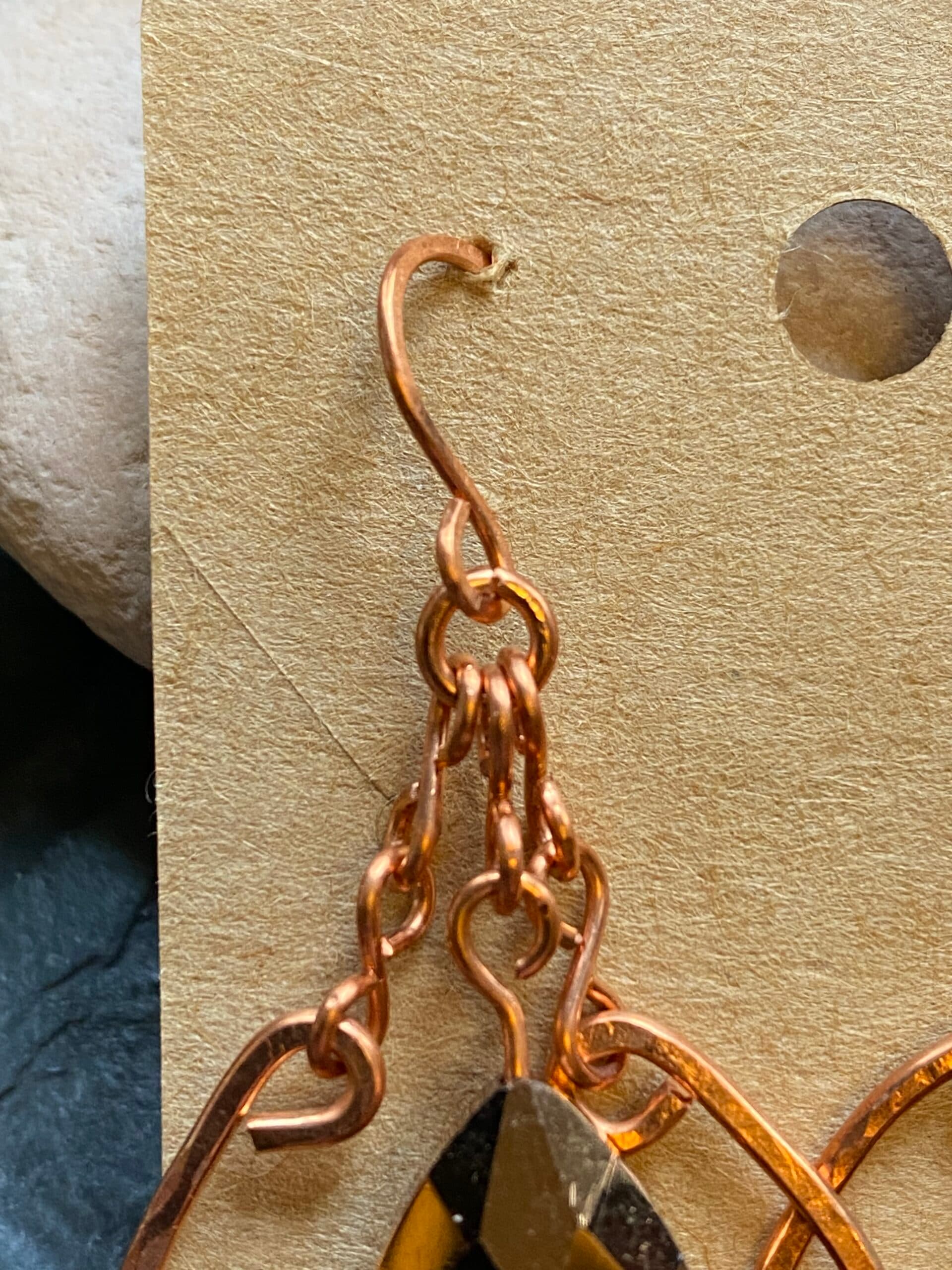 Copper Dangle Earrings, view 5