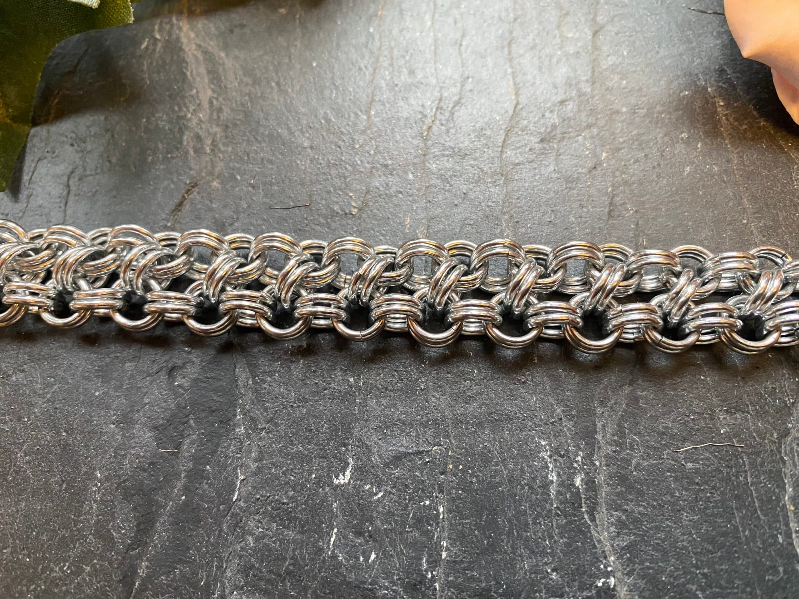 Japanese Double Four and One Chainmail Bracelet, view 3