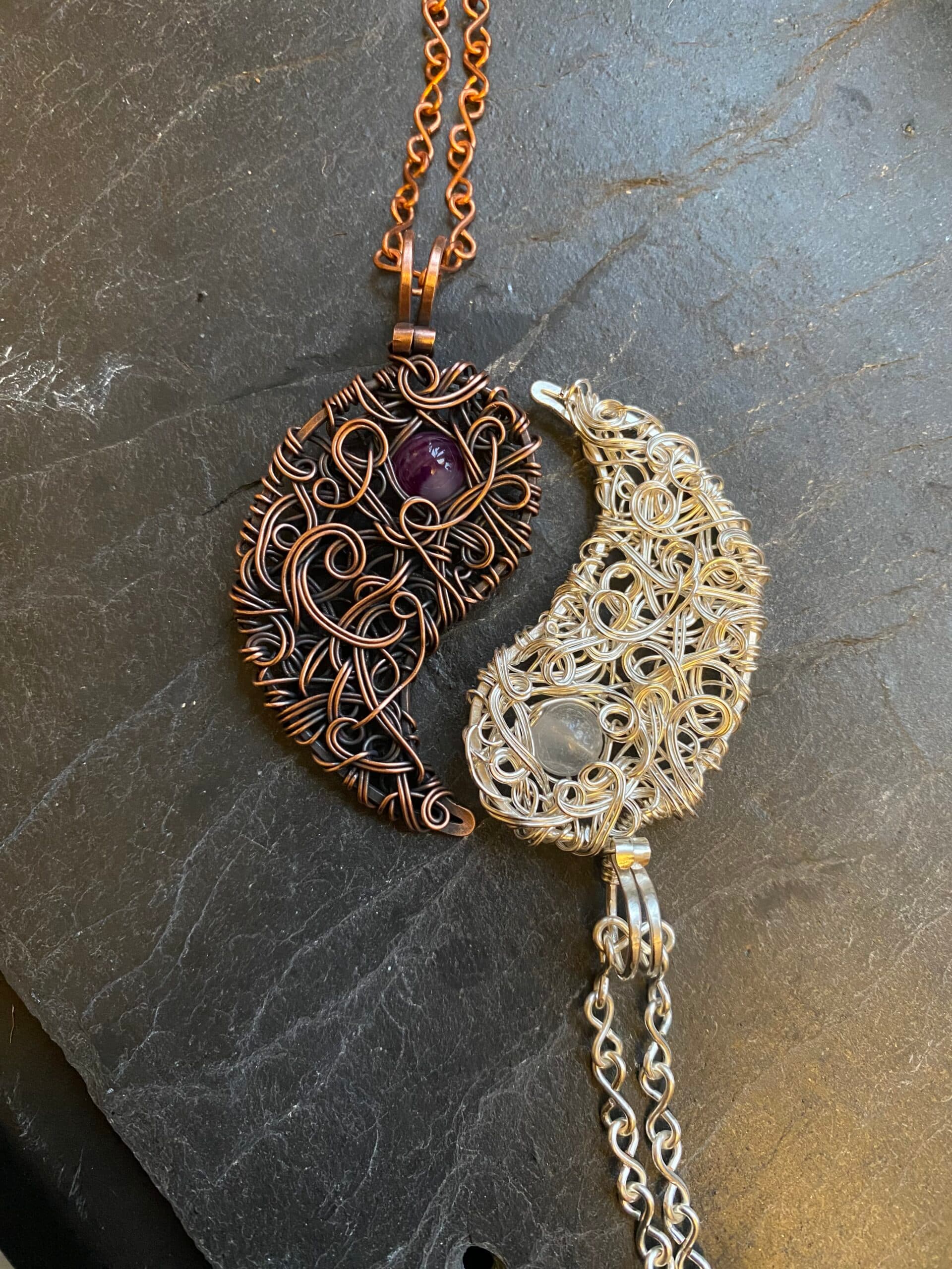 Double Yin Yang Friendship Pendant Set, view 7