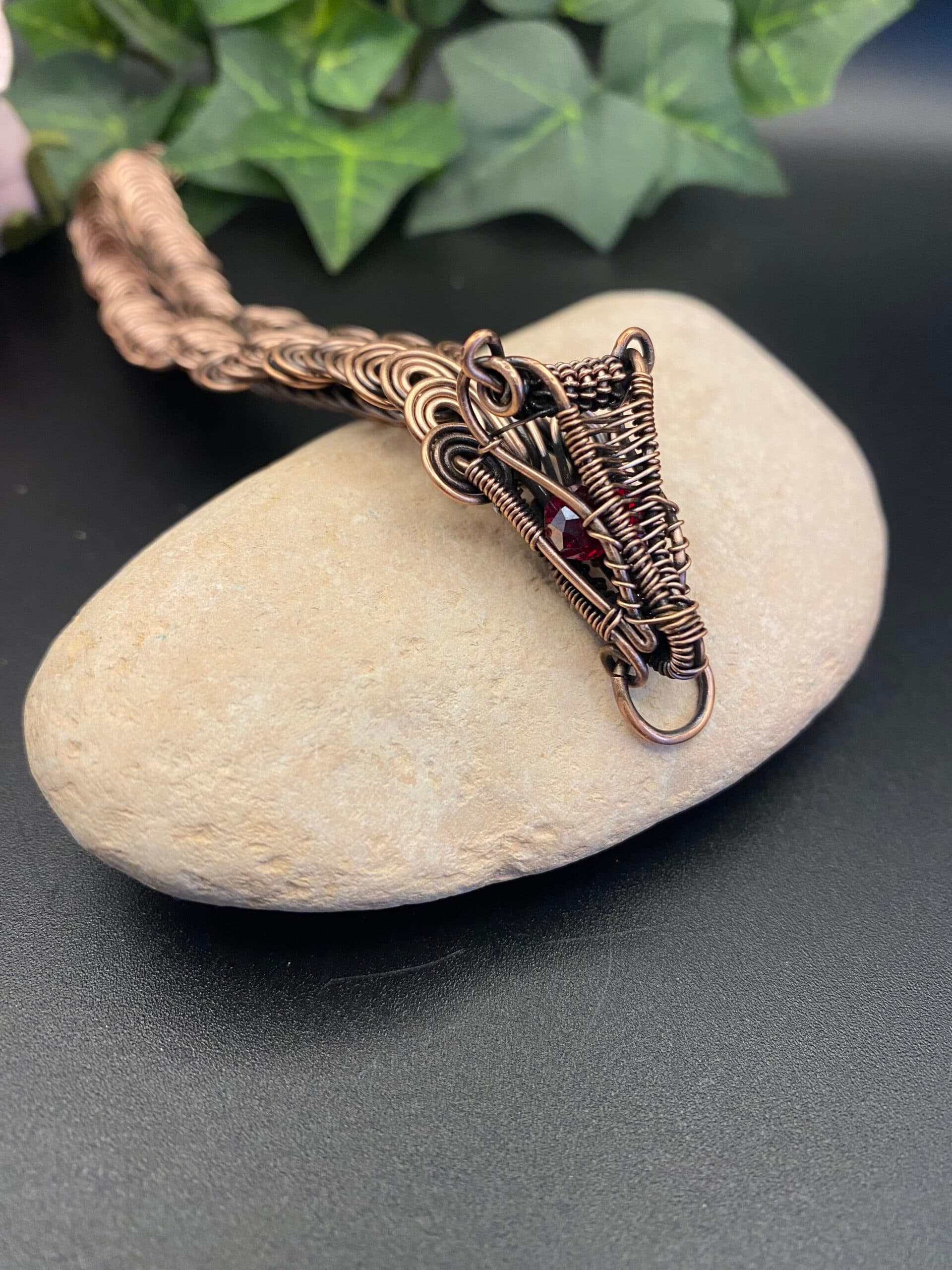 Dragon scale copper bracelet, view 2
