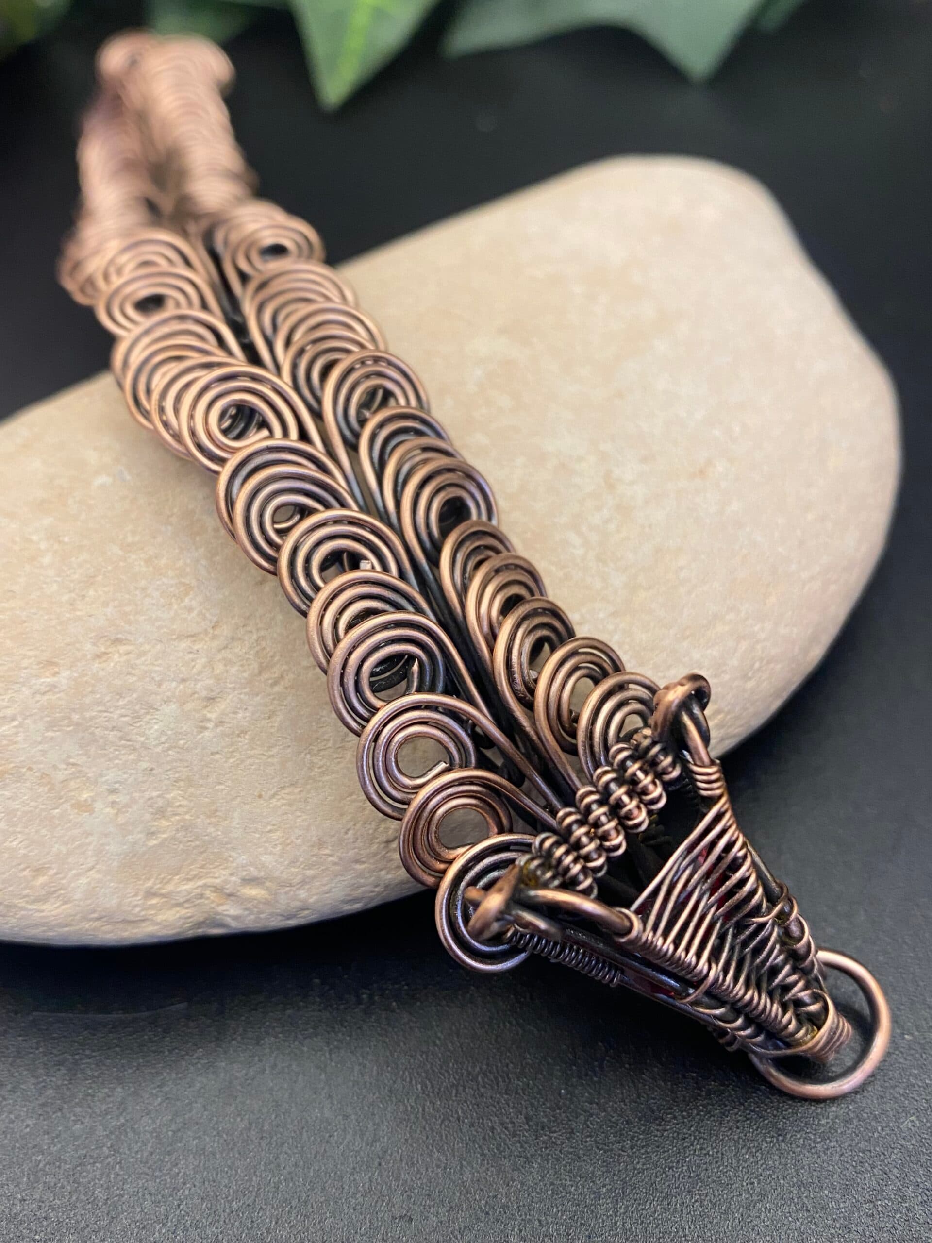 Dragon scale copper bracelet, view 7