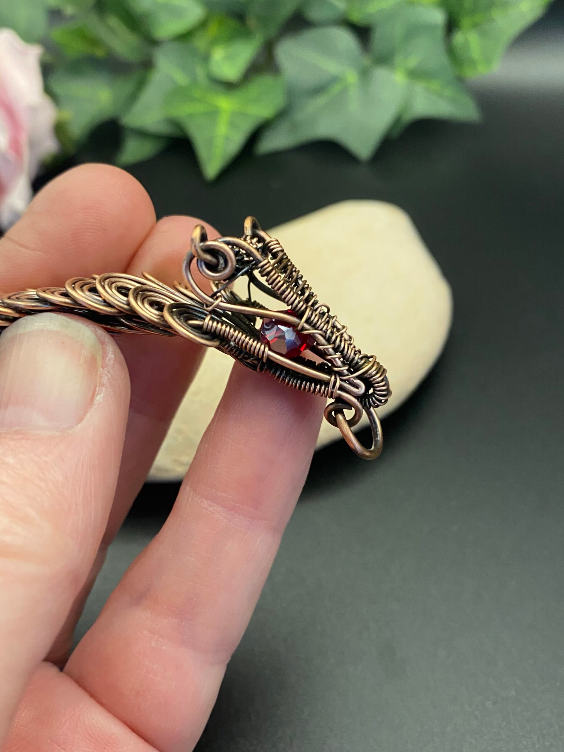 Dragon scale copper bracelet, view 6