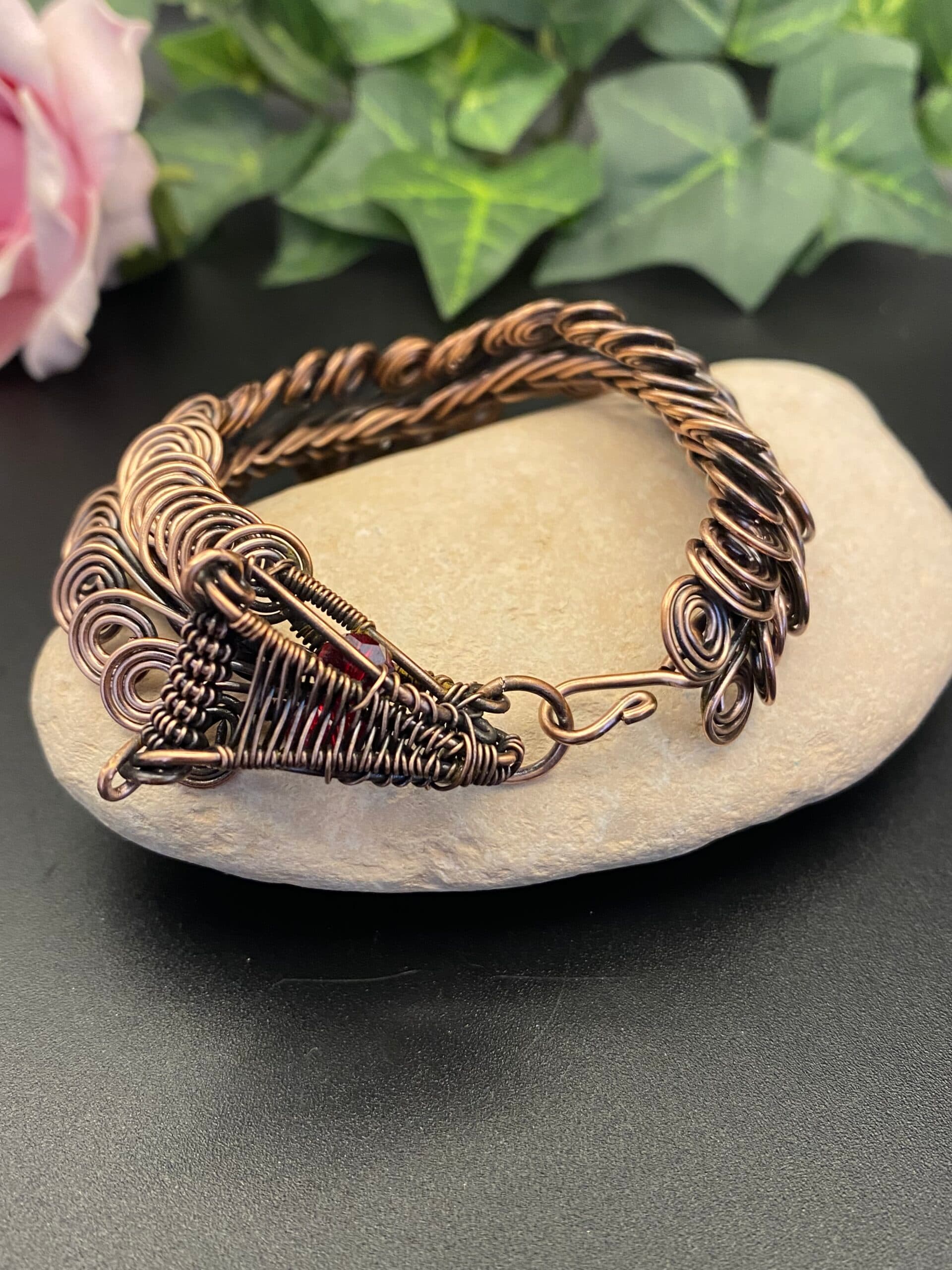 Dragon scale copper bracelet, view 5