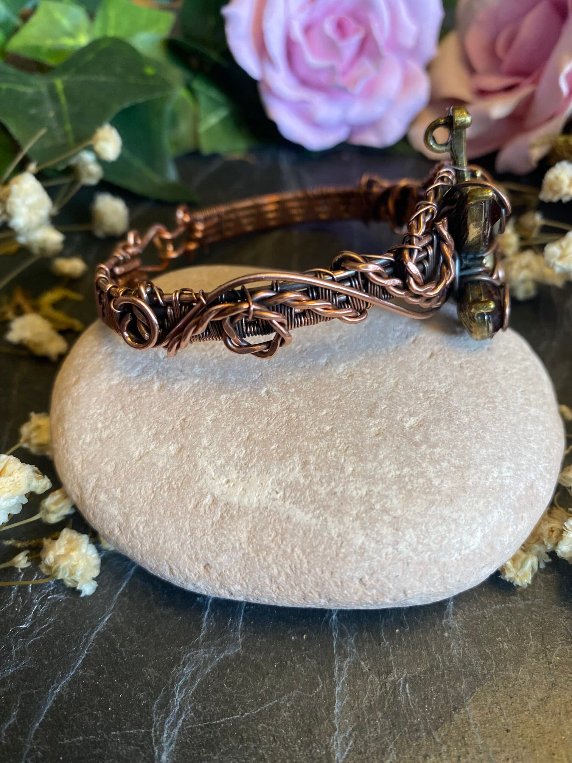 Vintage Butterfly Cuff Bracelet | Handmade Copper Wire Jewellery, view 4