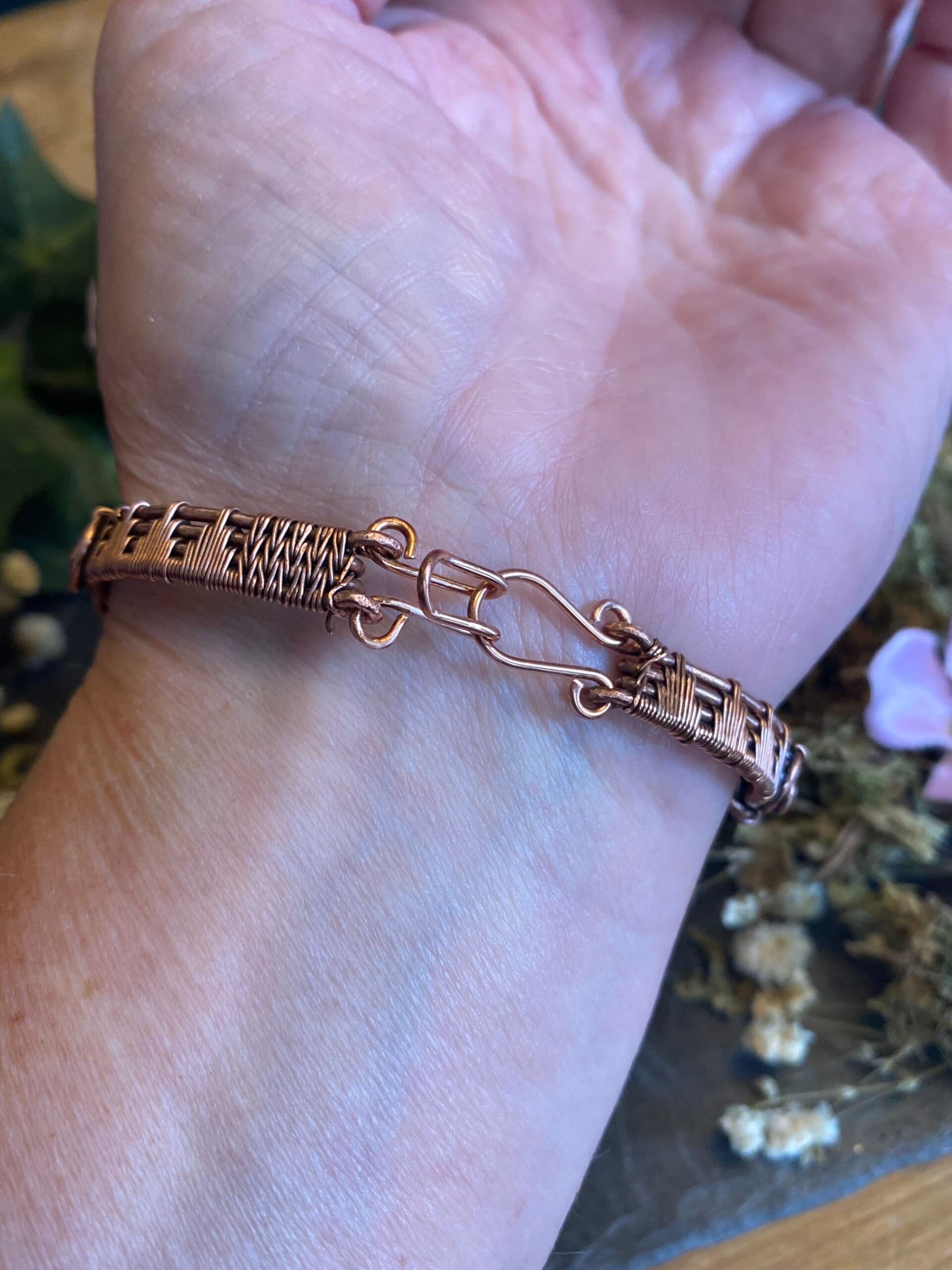 Vintage Butterfly Cuff Bracelet | Handmade Copper Wire Jewellery, view 9