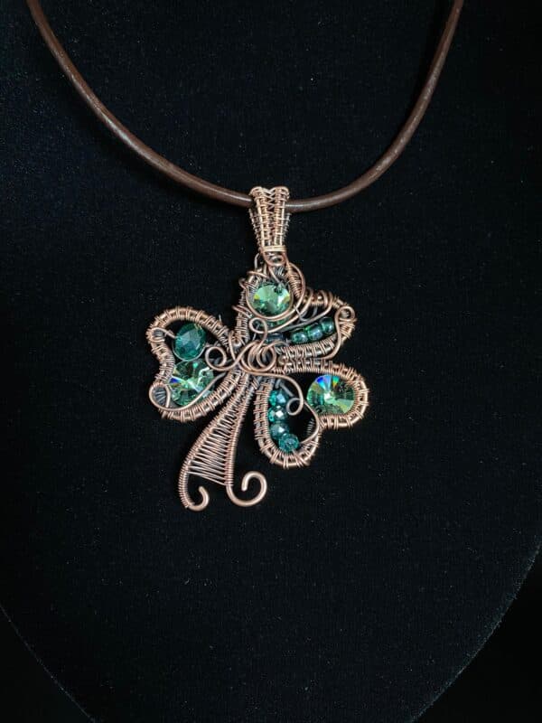 Austrian Crystal Shamrock pendant
