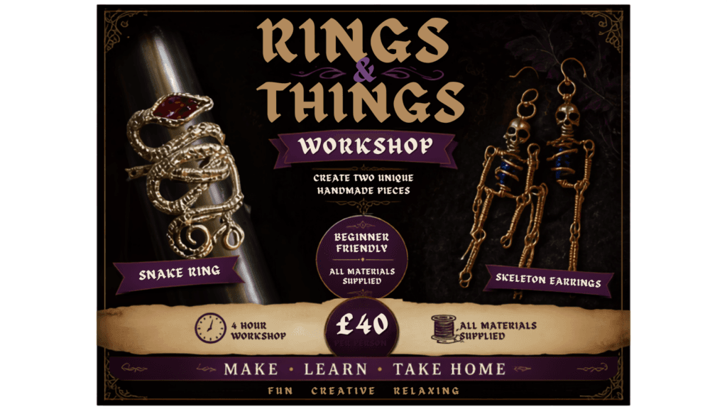 Rings & Things: Snake Ring & Skeleton Earrings Workshop