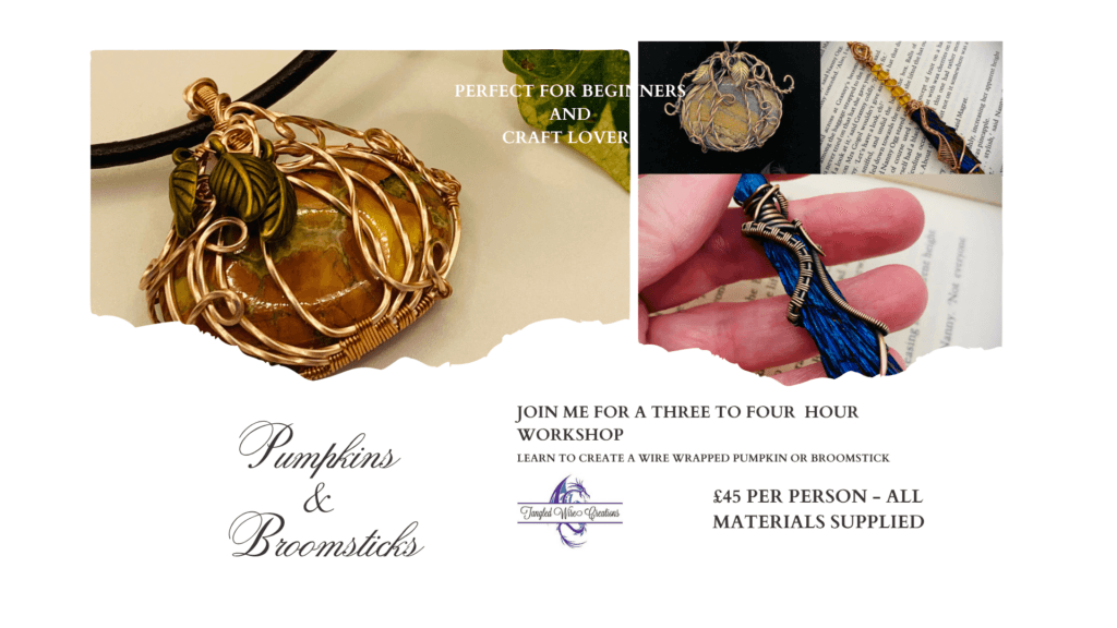Wire Wrapping for Beginners – Pumpkins & Broomsticks
