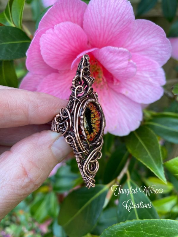 Dragon Eye Statement Ring – Handmade Copper Jewelry - Image 8