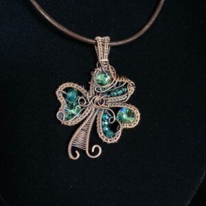 Austrian Crystal Shamrock pendant