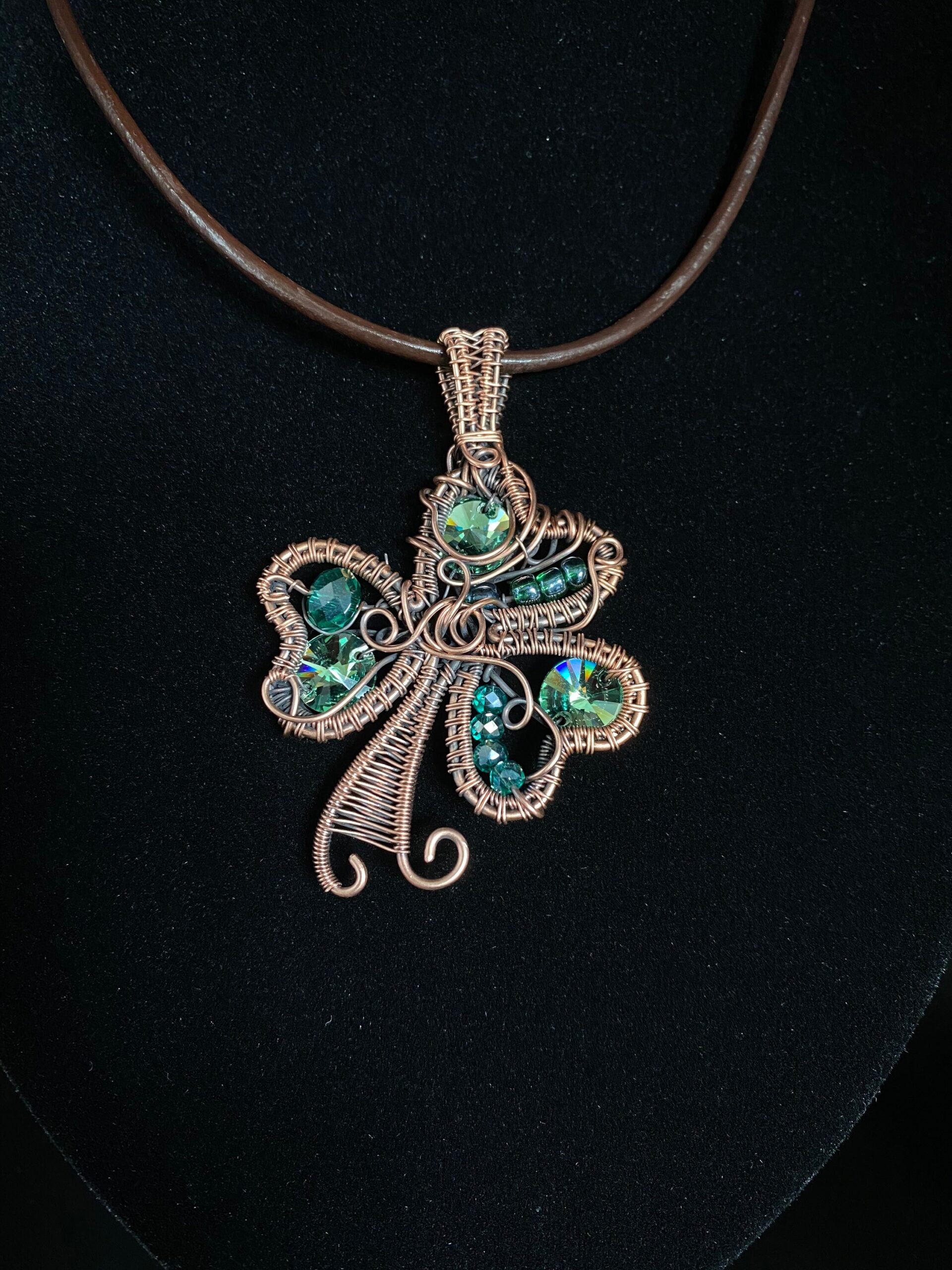 Austrian Crystal Shamrock pendant