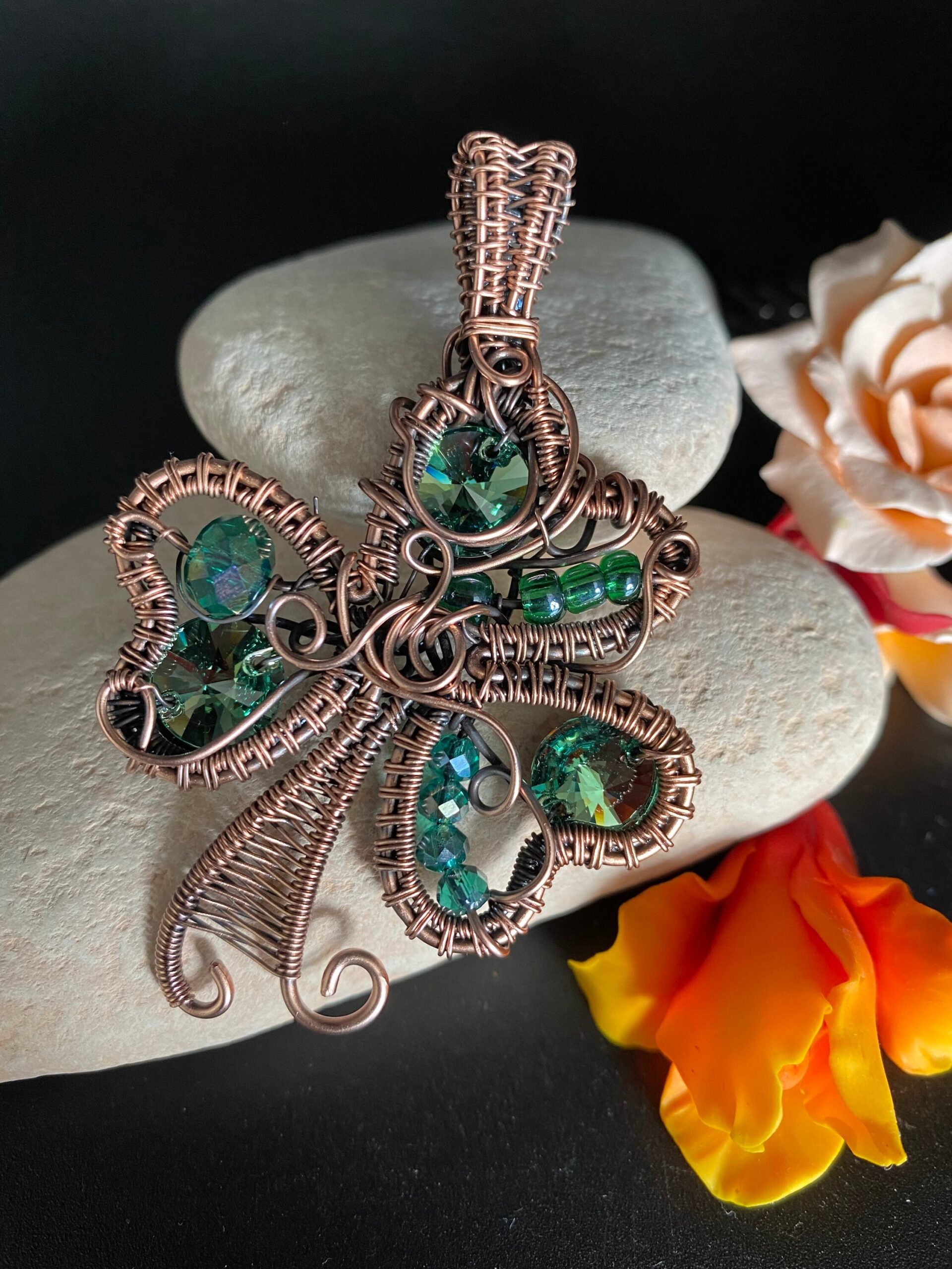 Austrian Crystal Shamrock pendant - Image 6