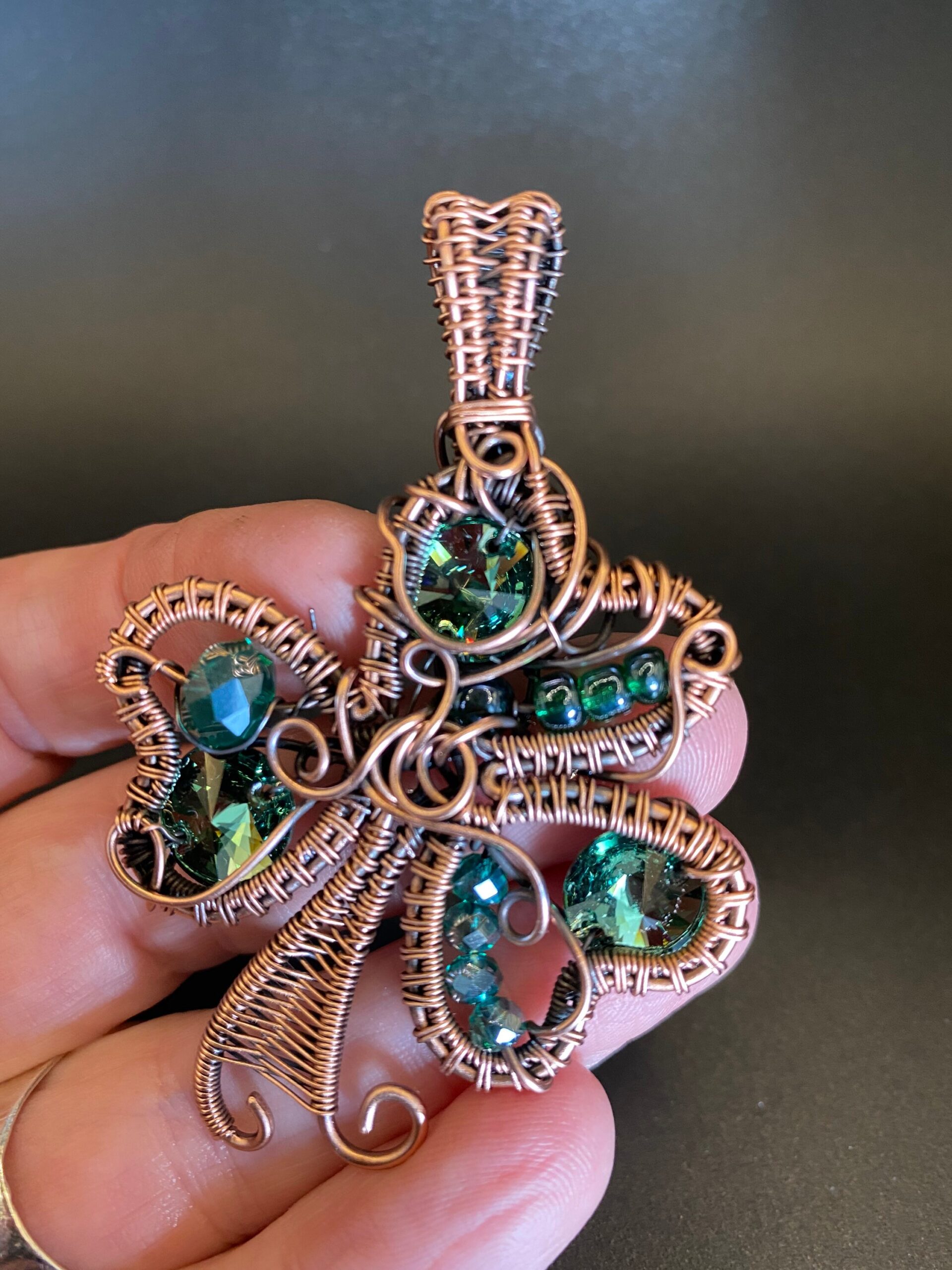 Austrian Crystal Shamrock pendant - Image 7