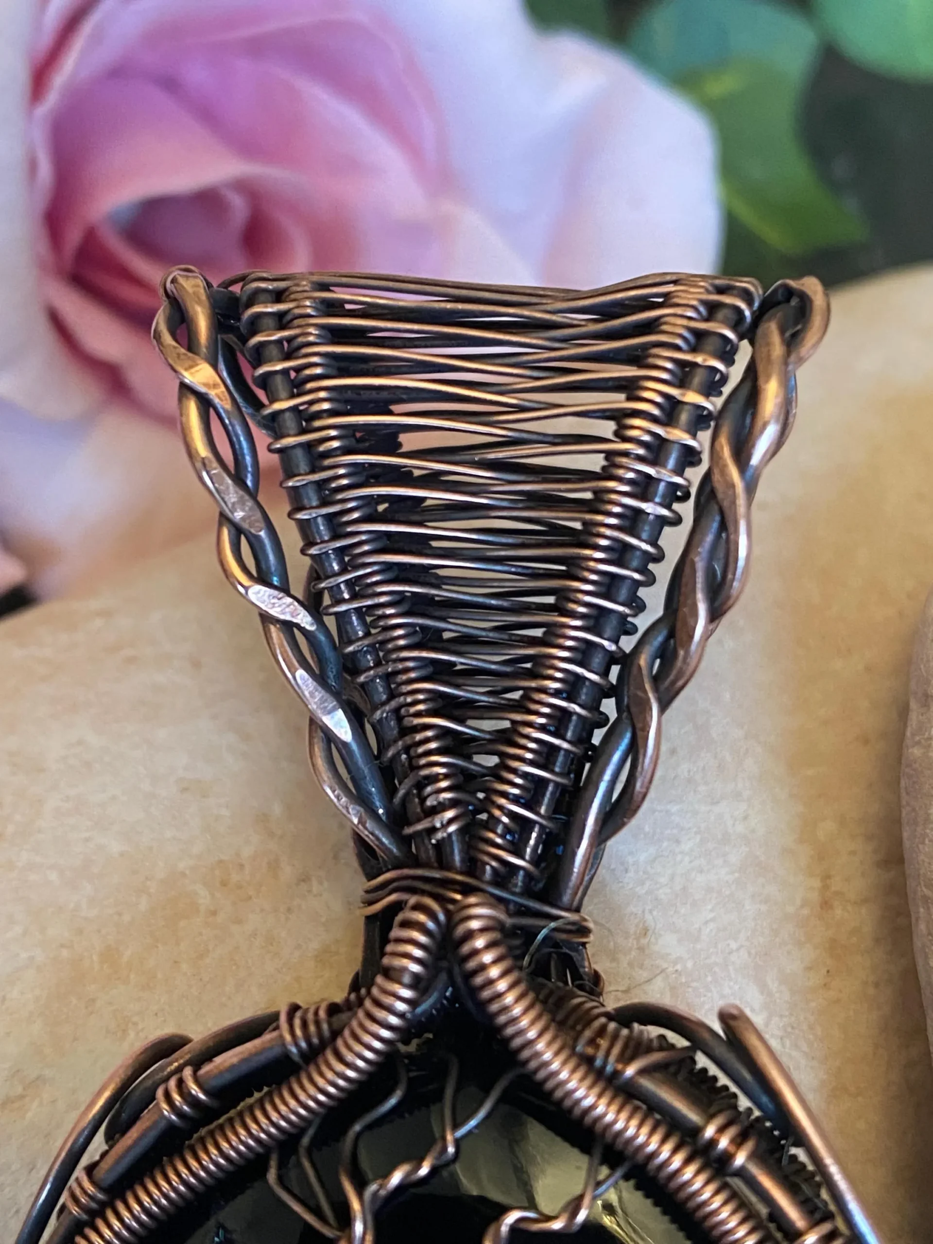 Black Onyx Druzy Agate Geode Tree of Life Pendant - Image 6