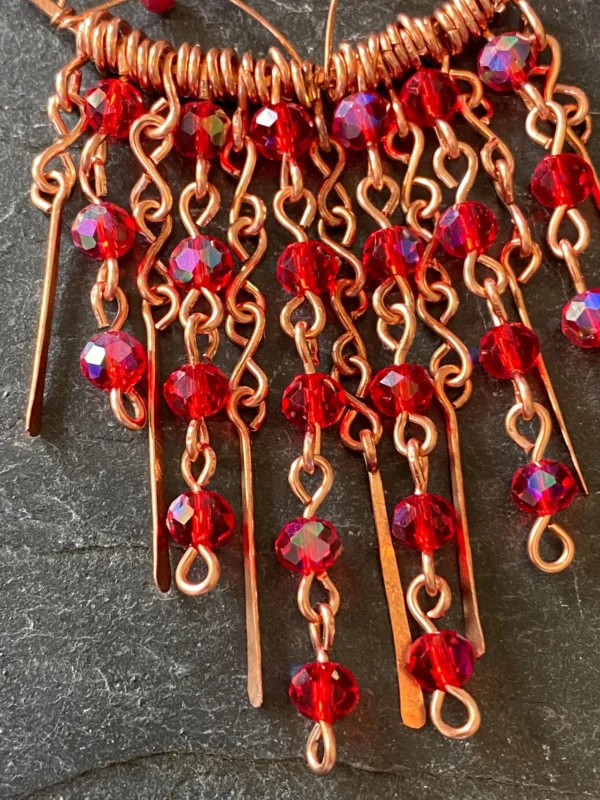 Copper Dreamcatcher Charm — Handmade Window & Rearview Mirror Suncatcher - Image 6