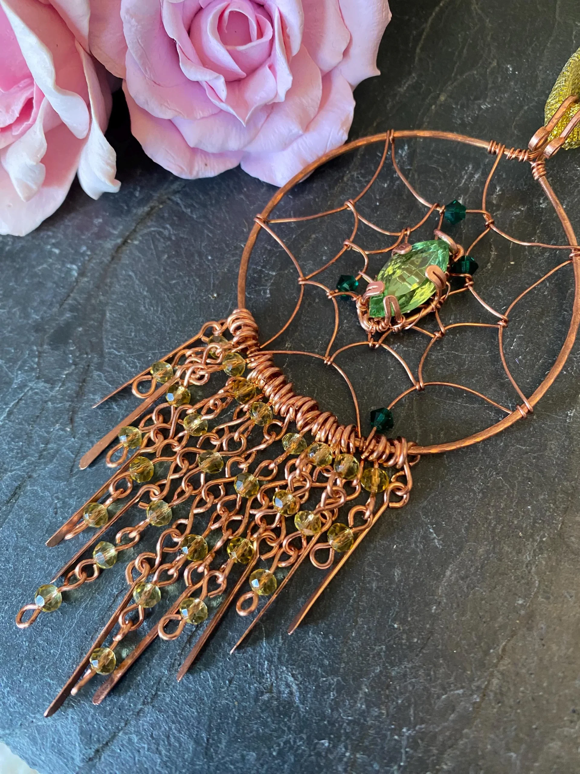 Copper Dreamcatcher — Handmade Window Hanging Décor - Image 5