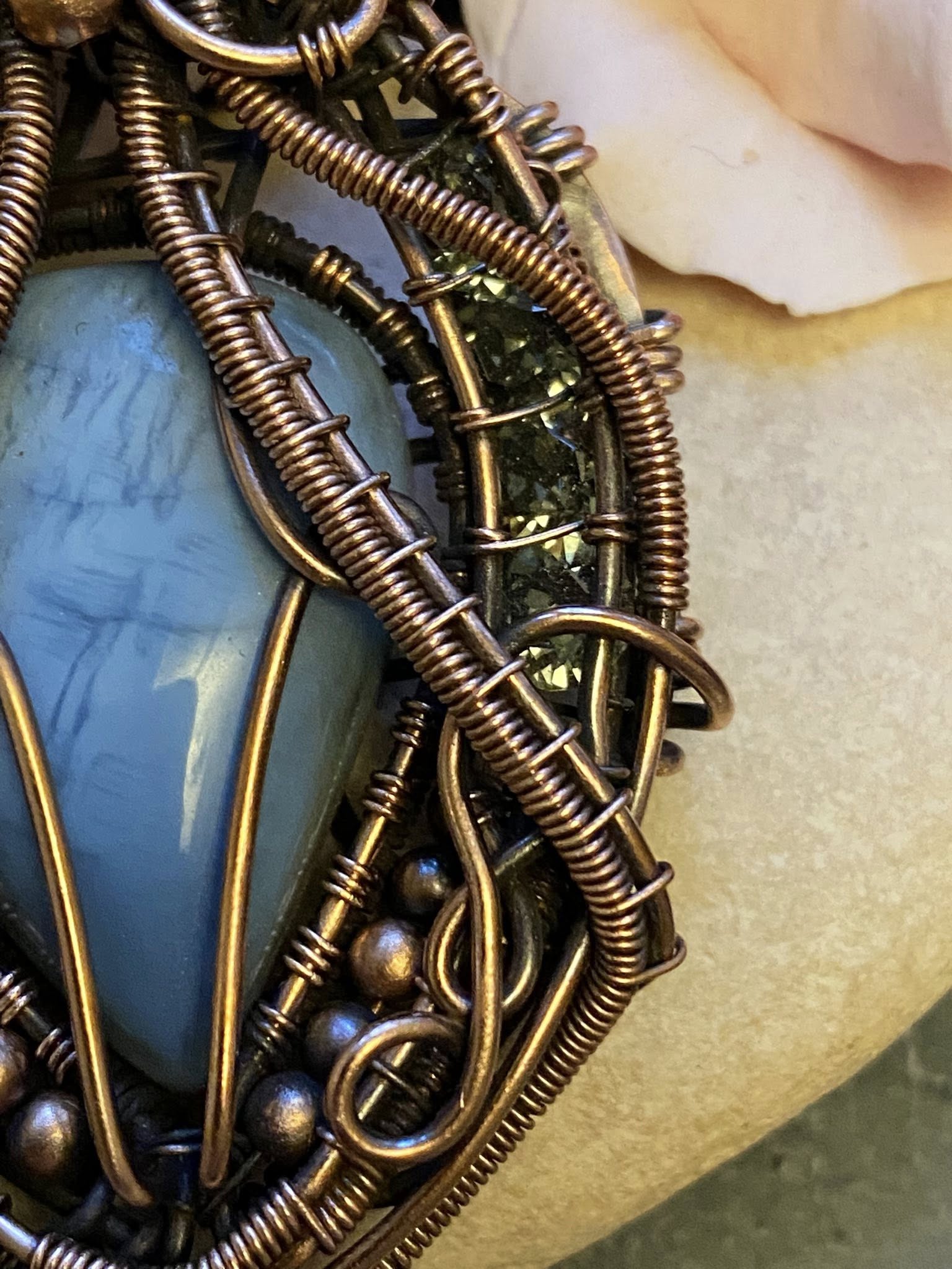 Labradorite Copper Pendant – Wire Wrapped Jewelry - Image 4