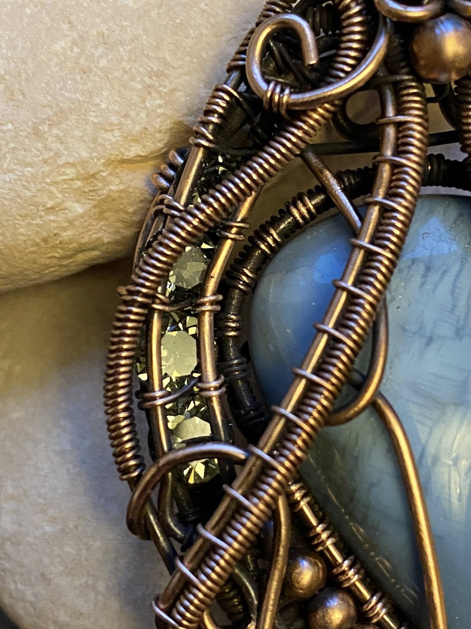 Labradorite Copper Pendant – Wire Wrapped Jewelry - Image 6