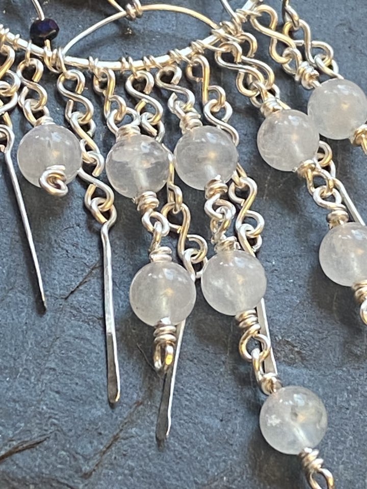 Silver Filled Rainbow Moonstone Dreamcatcher Pendant - Image 6