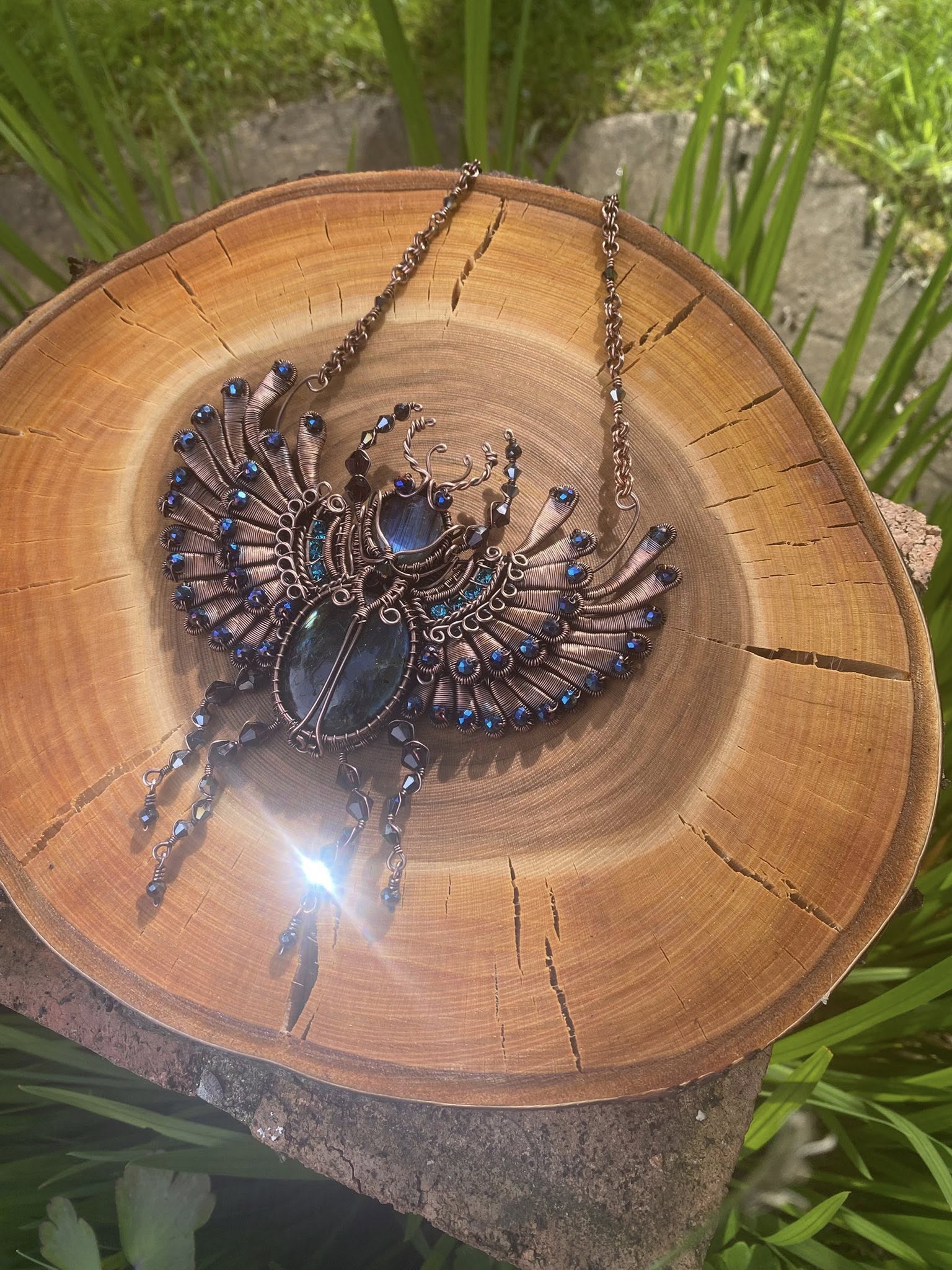 Handcrafted Scarab Necklace - Image 3