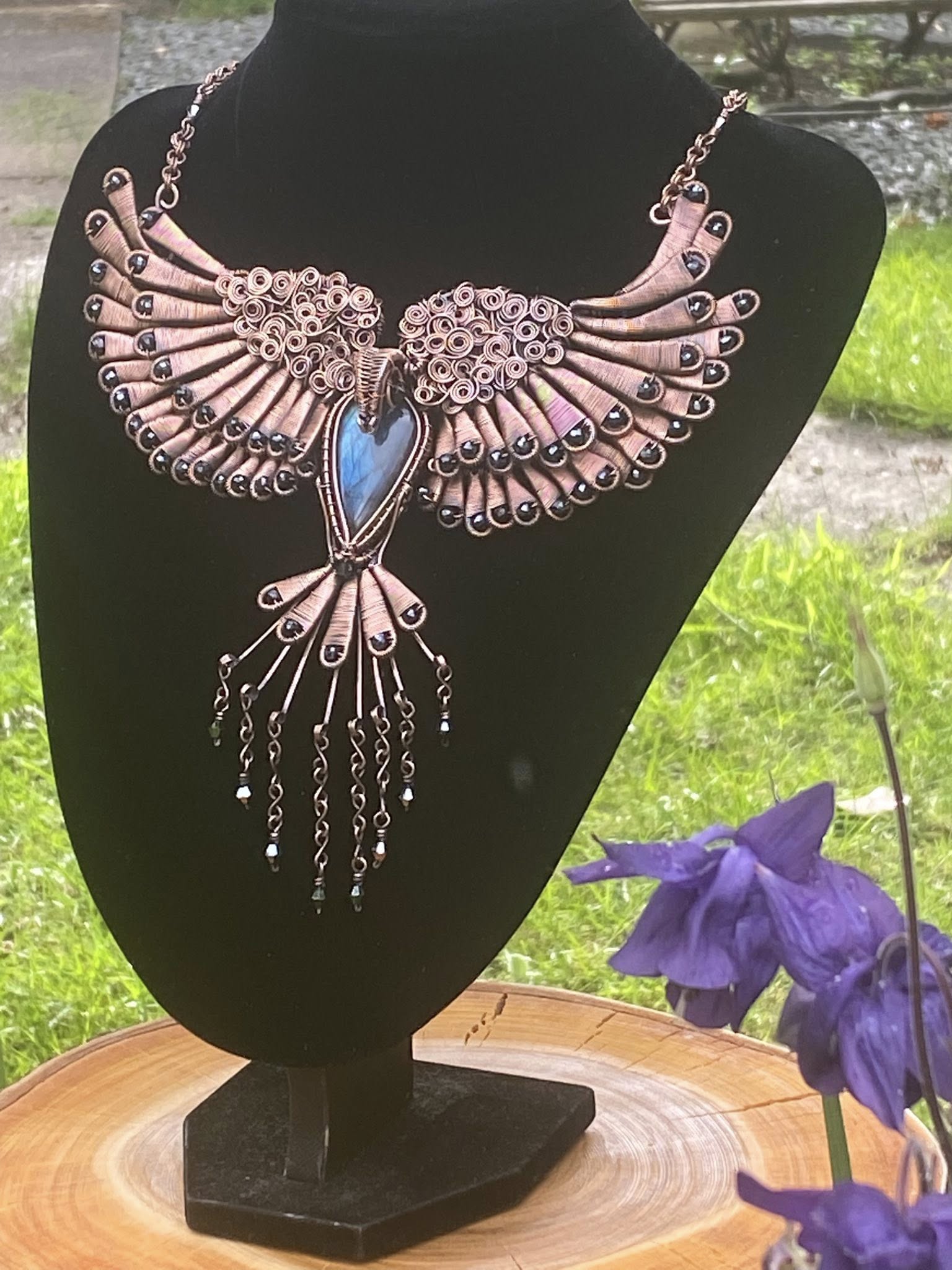 Handcrafted Raven Necklace - Image 3